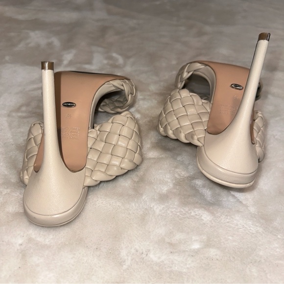 Tony Bianco Nude Leather Woven Heels Size 8.5 - Picture 8 of 12